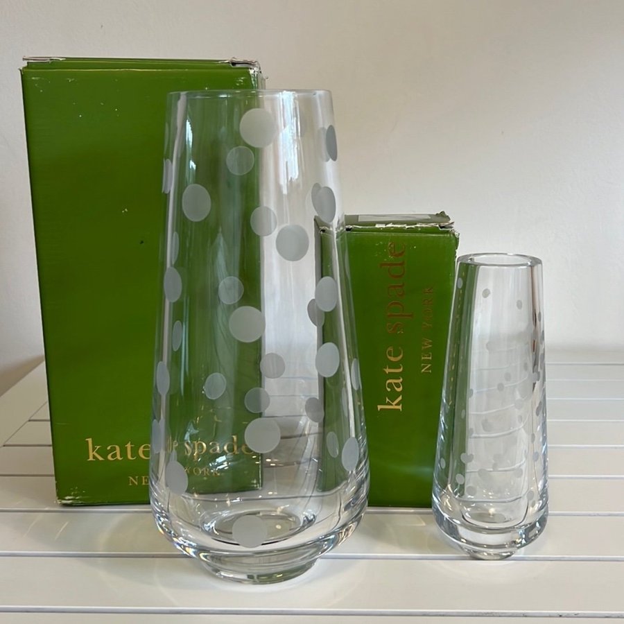 Kate Spade - Chelsea Tall Vase and Bud Vase Lenox Crystal Vintage