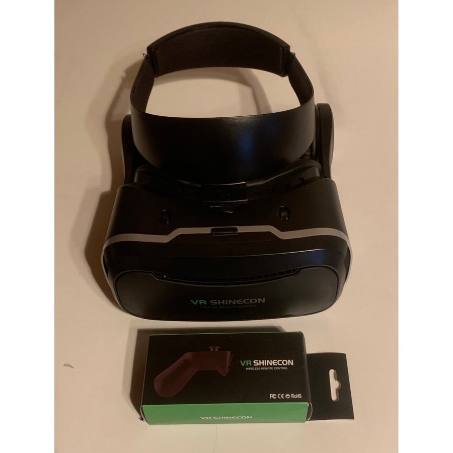 VR Shinecon 40 headset med fjärrkontroll