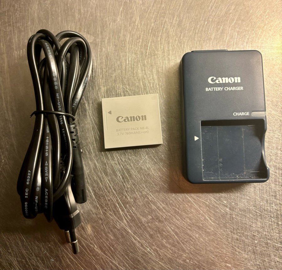 Laddare till Canon digital kamera med extra batteri