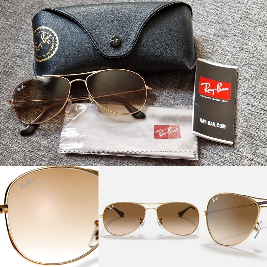 NYA!! Fynd!! Ray-Ban Cockpit RB3362 001/51 56 Solglasögon