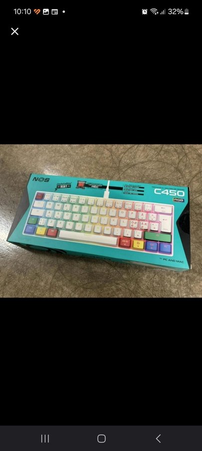 NOS C450 RGB Mekaniskt tangentbord