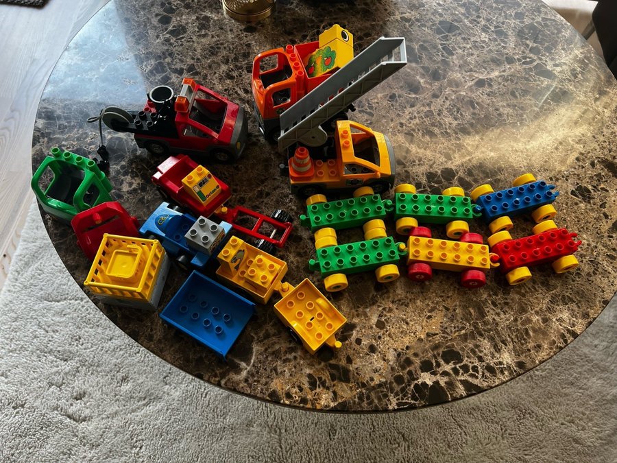 Lego Duplo bilar och släpvagnar, tillbehör