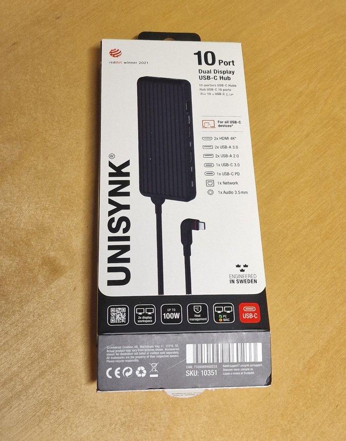 Unisynk 10 Port Dual Display USB-C Hub