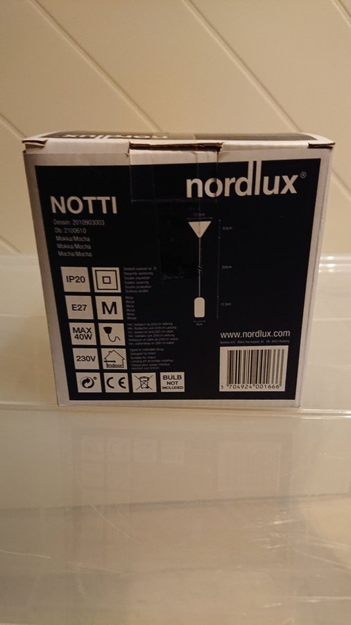 Nordlux Notti lamparmatur taklampa pendel E27