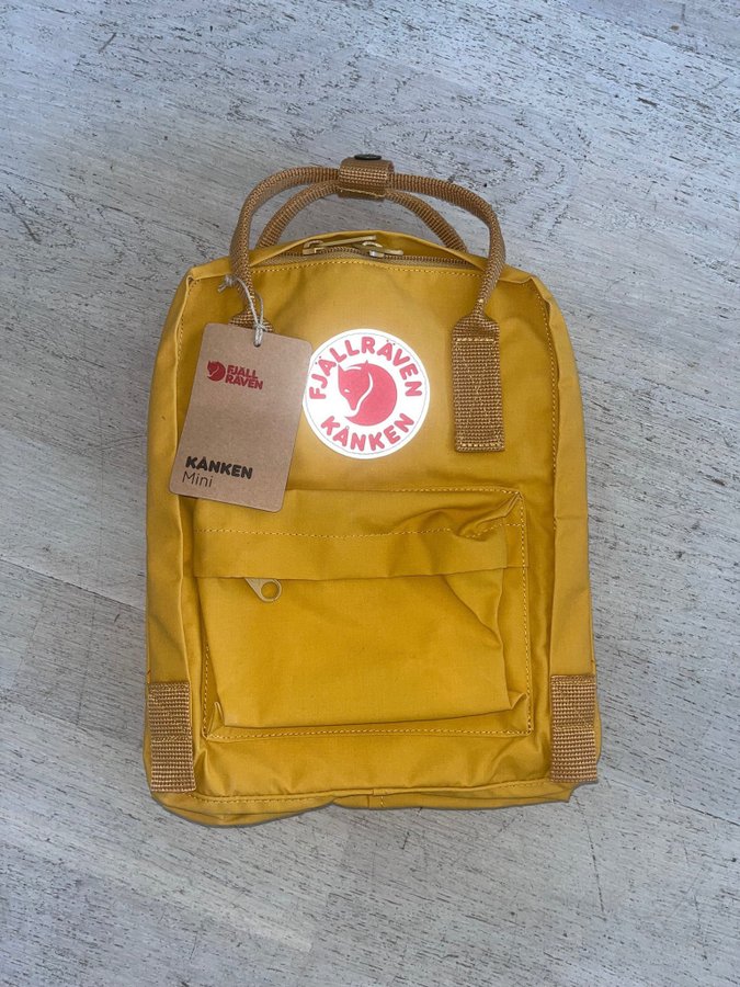 FJÄLLRÄVEN gul Mini Kånken *NY* med lappen kvar