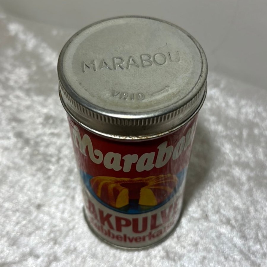 Marabou Bakpulver plåtburk burk