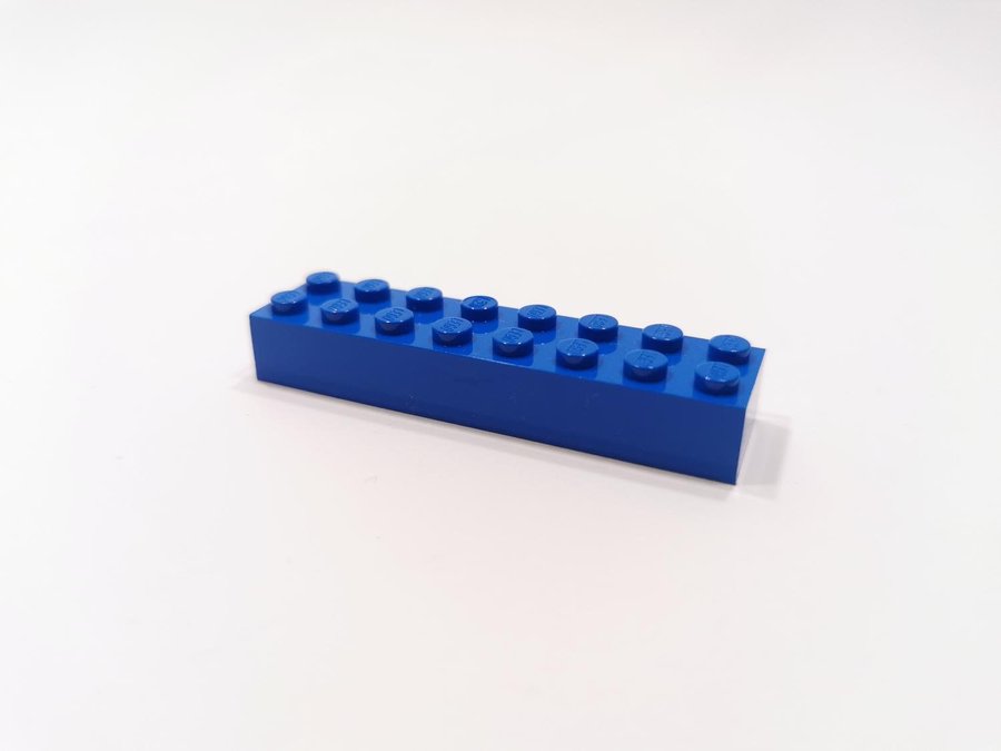 Lego - brick - bas - hög - 2x8 - part 3007 - blå