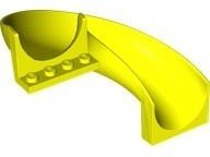 Neon Yellow Slide Playground 7 x 12 x 8 1/3 Curved 180 degrees - LEGO - 11267