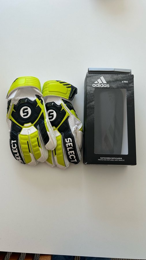 Fotbollsmålvaktshandskar Select Nova Grip + Adidas X Pro Skydd