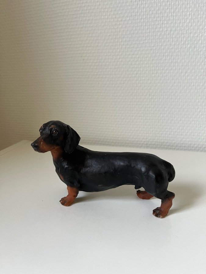 Tax korthårig dachshund gullig prydnad