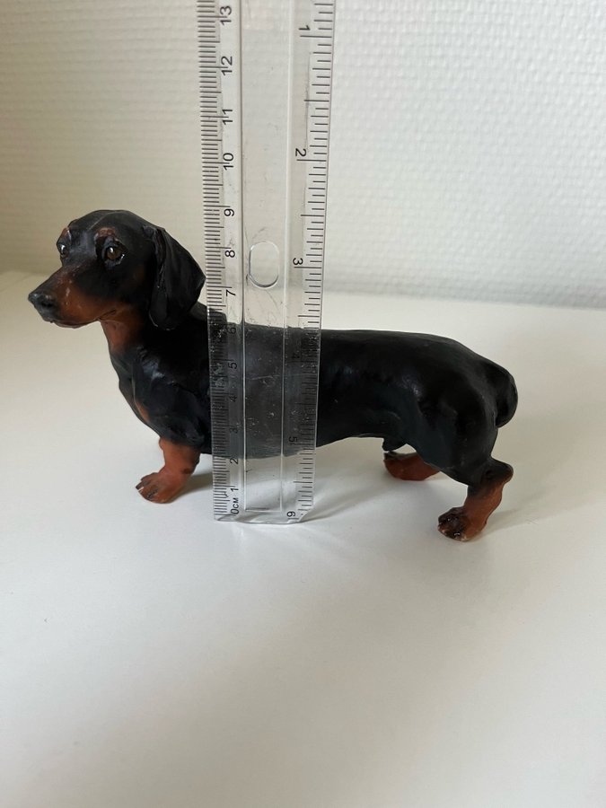 Tax korthårig dachshund gullig prydnad