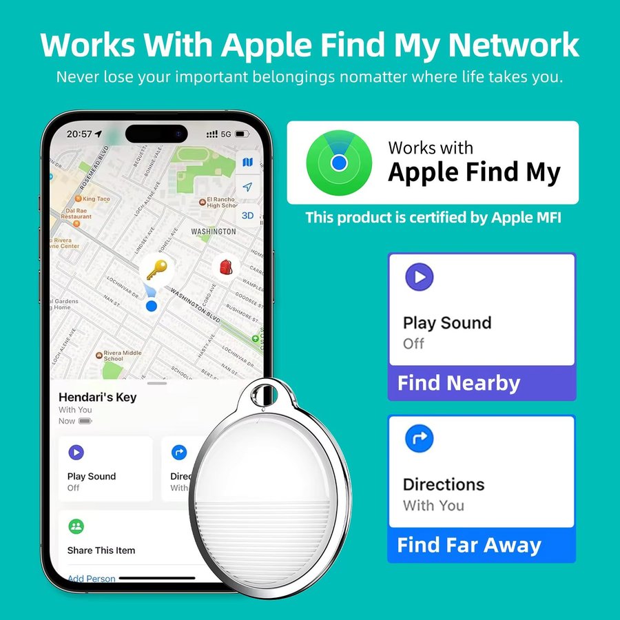 Säljer 4-pack Scanotag FindMy med QR-kod – Kompatibel med Apple Find My App