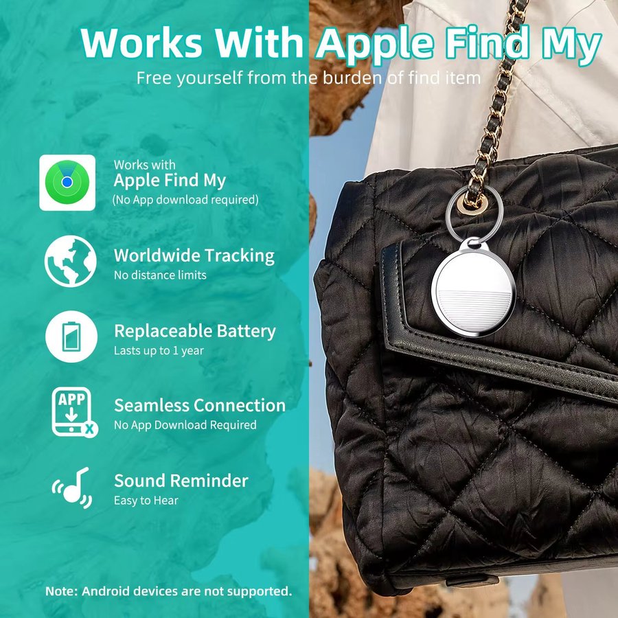 Säljer 4-pack Scanotag FindMy med QR-kod – Kompatibel med Apple Find My App