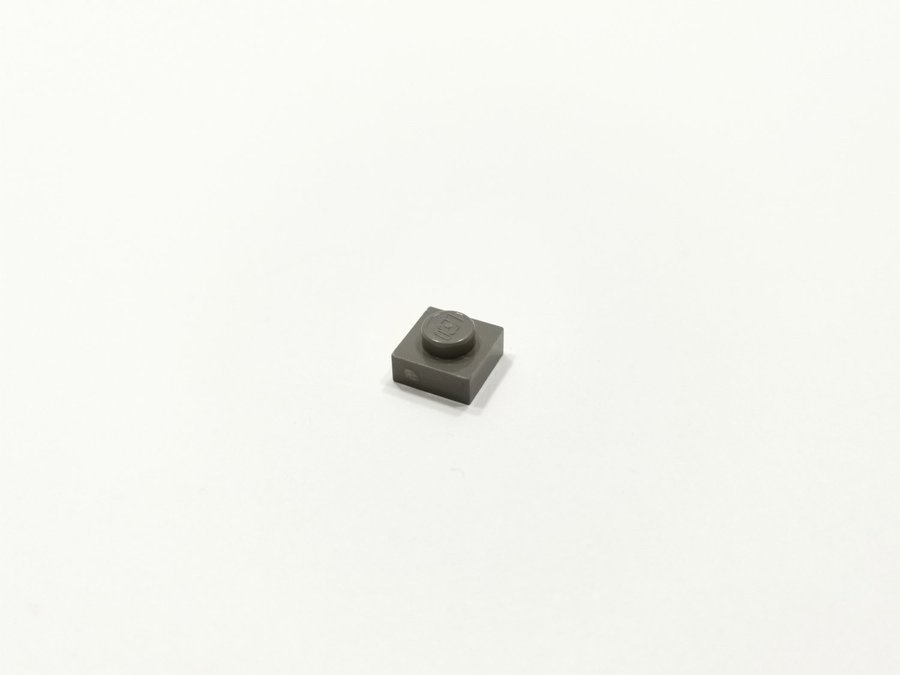 Lego - plate - 1x1 - part 3024 - mörkgrå (old dark gray)