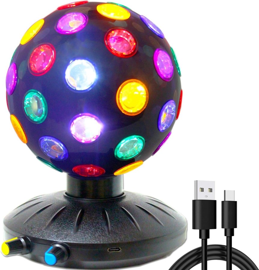 NY Roterande Disco Ball LED | Projektor | Justerbar | USB-C | Ord.pris 329kr