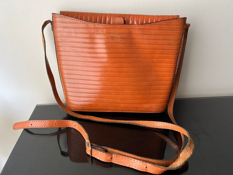 unik vintage retro messenger crossbody skinnväska tote bag väska skinn läder