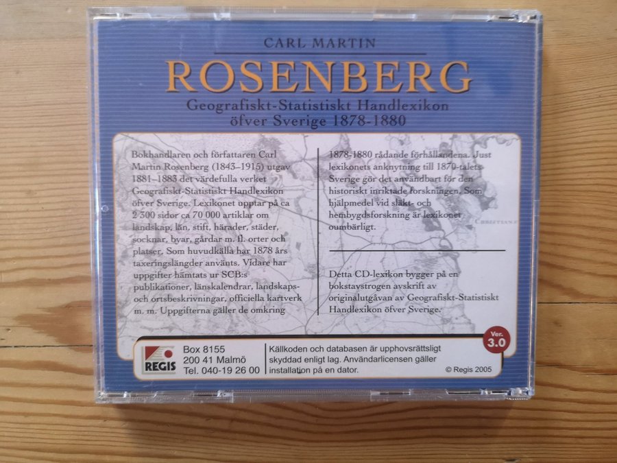 Rosenberg Geografisk-Statistisk Handlexikon Sverige 1878-1880 SLÄKTFORSKNING