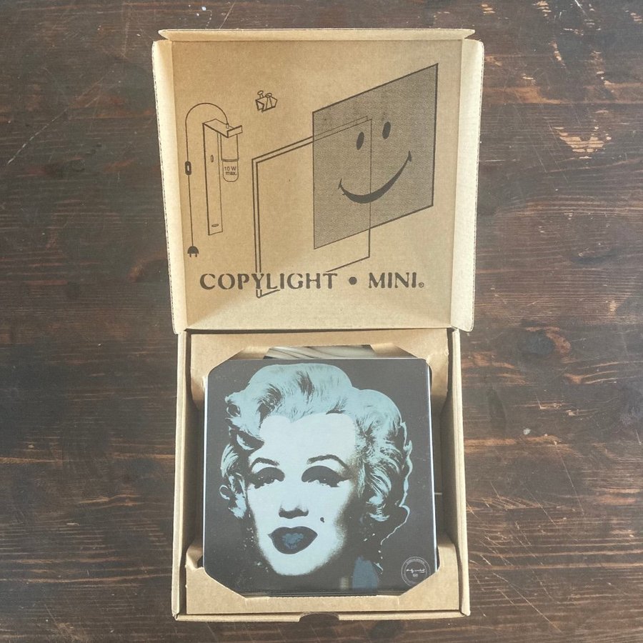 Copyright Mini ny oanvänd Marilyn Monroe lampa vägglampa retro nostalgi