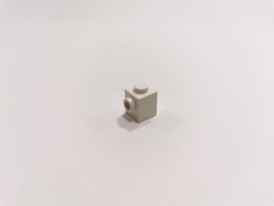 Lego - brick - modifierad - stud on 1 sides - 1x1 - part 87087 - vit