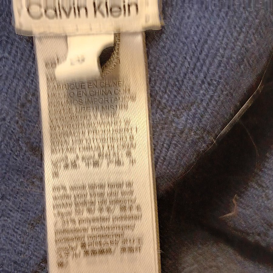 Calvin Klein blå halsduk i ull