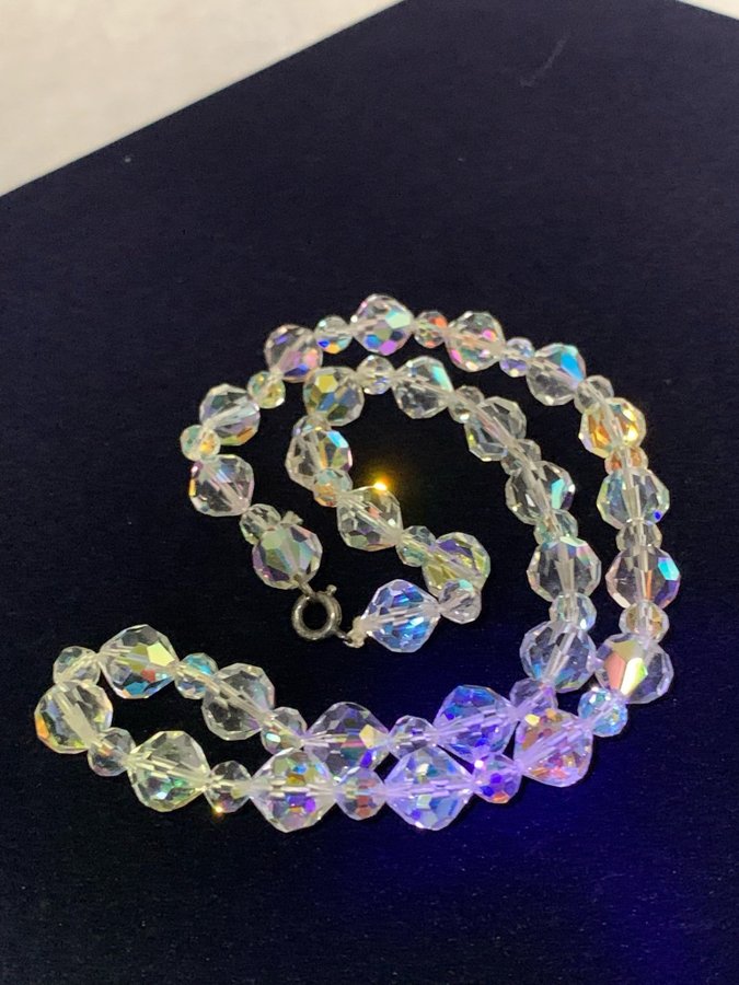 Vintage halsband Färg: Crystal Aurora Boreale