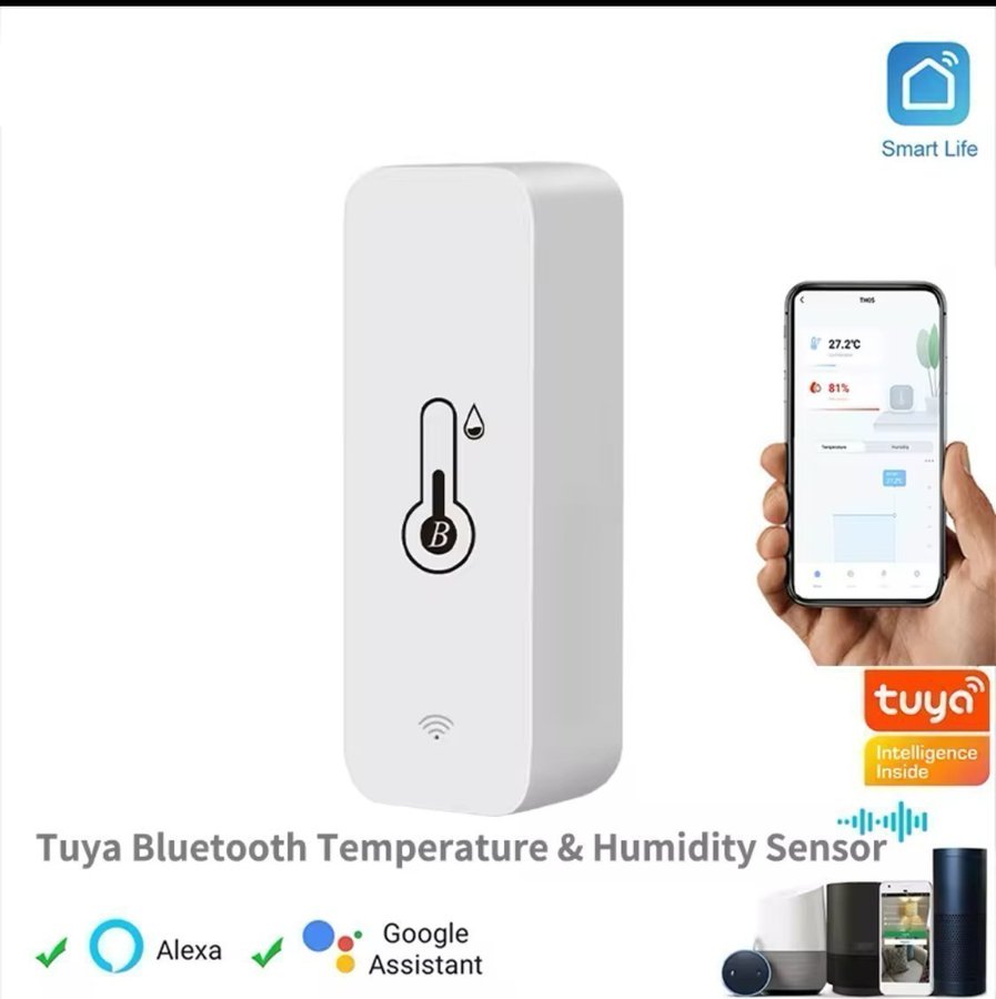 Tuya Smartlife Ble temperatur och luftfuktighets sensor NY!