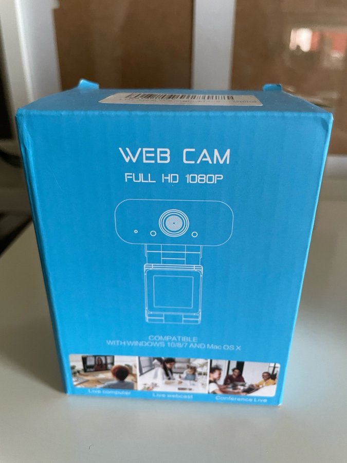 WEB CAM web-kamera oanvänd full HD 1080P campat m Windows 10/8/7 o MacOS X