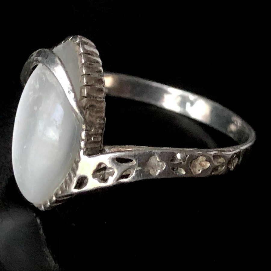 925 silver vit sten ring - sterlingsilver