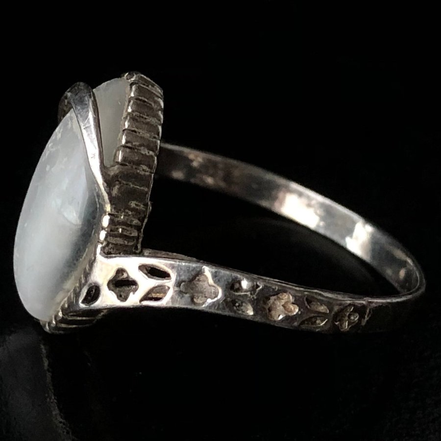 925 silver vit sten ring - sterlingsilver