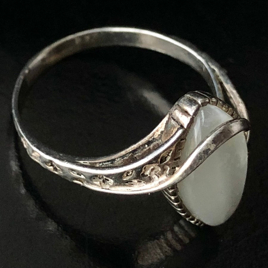 925 silver vit sten ring - sterlingsilver