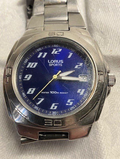 LORUS SPORT Water 100m resist Klocka Stainless steel Japan Ca 25 cm omkrest