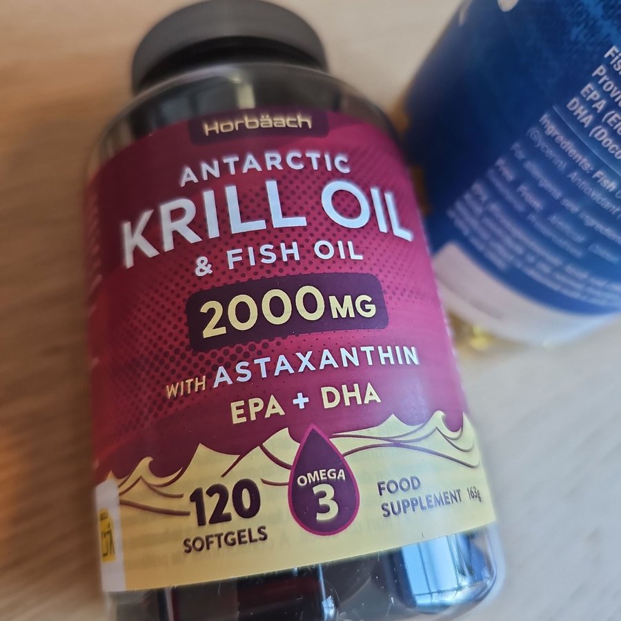 Horbaach Krill Oil  Fish Oil 2000mg  Omega 3 Fish Oil 3000mg