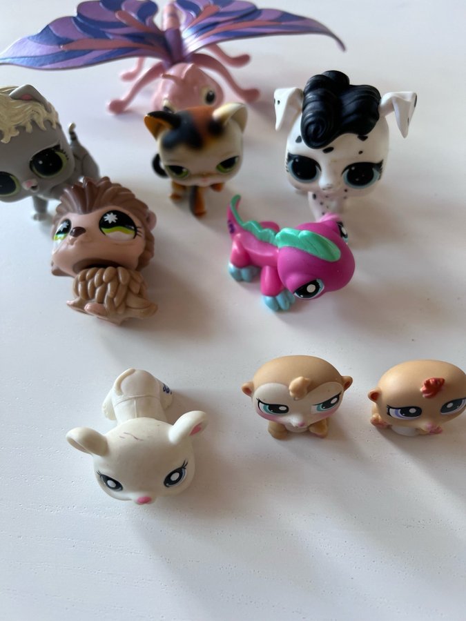 Littlest Pet Shop 9 figurer olika storlekar fin julklapp