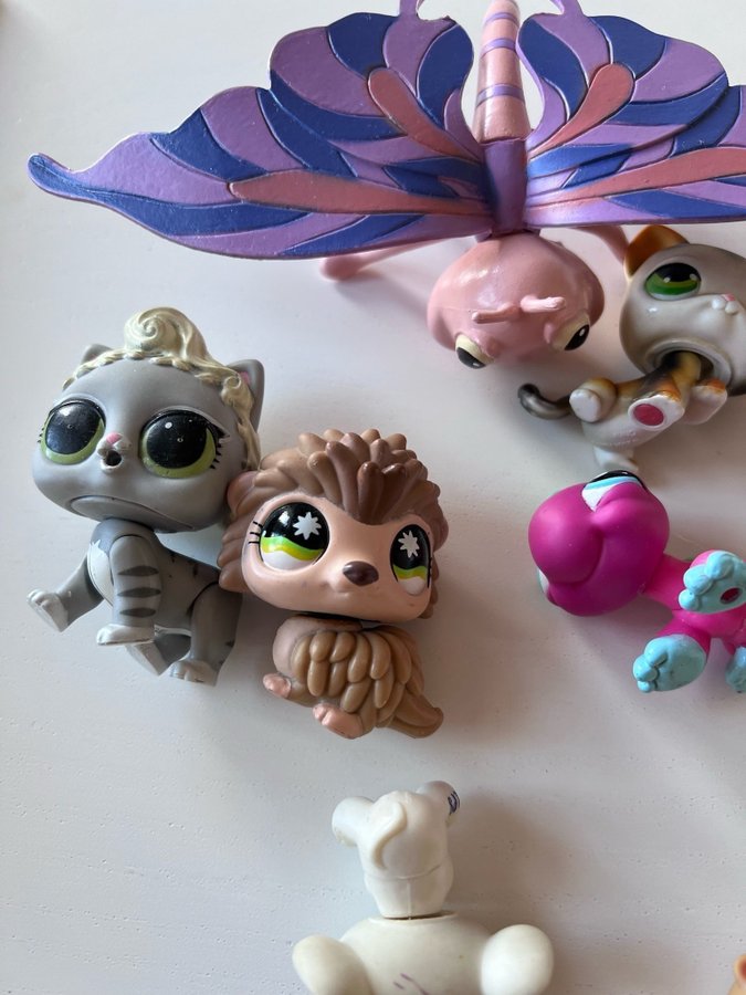 Littlest Pet Shop 9 figurer olika storlekar fin julklapp