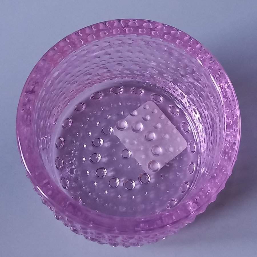 Oanvänd! Iittala Kastehelmi daggdroppe ljuslykta blekrosa/pale pink. Oiva Toikka