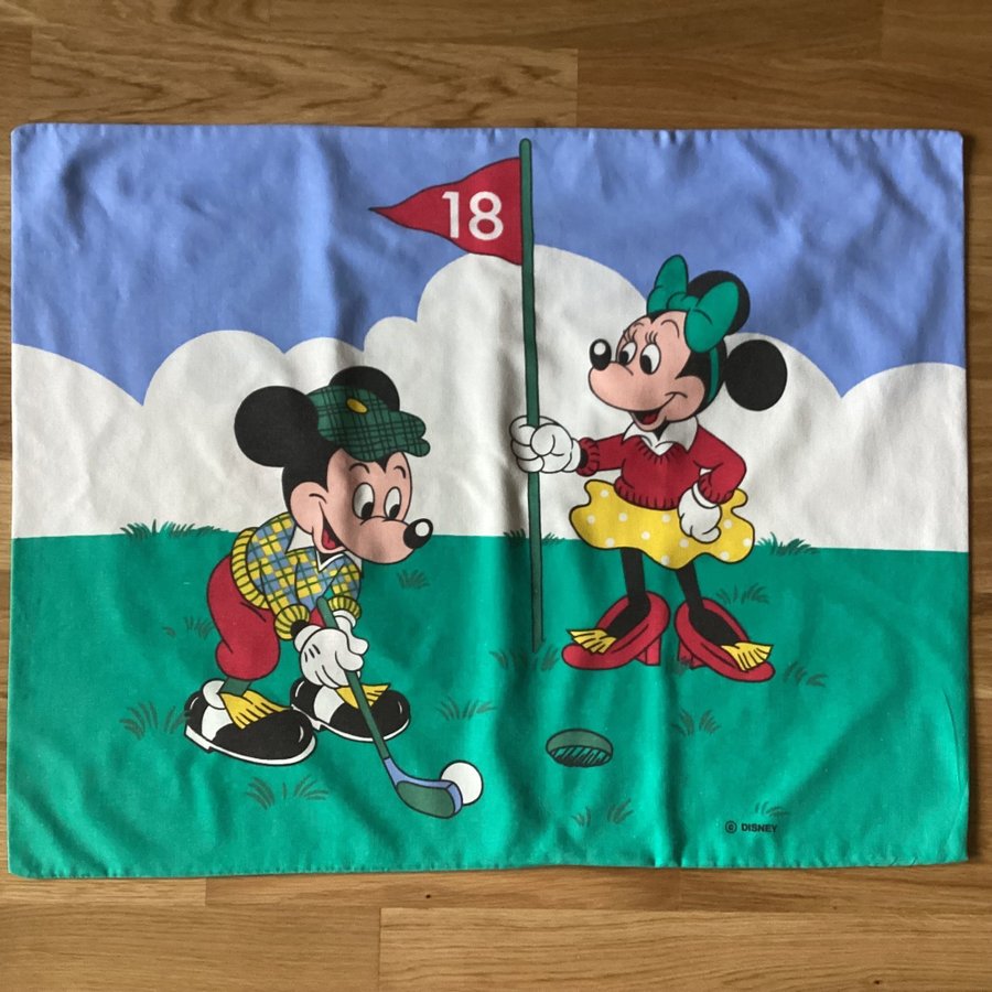 Retro ÖRNGOTT MUSSE MIMMI PIGG Mickey Minnie Mouse Golf Kuddfodral Kuddöverdrag