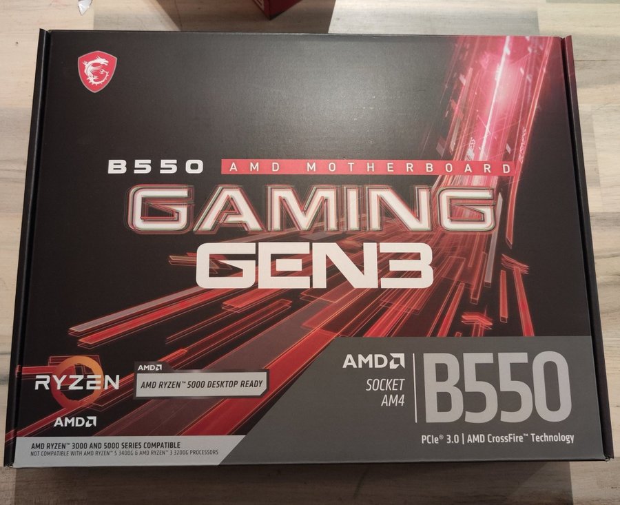 AMD Ryzen 7 3700X, B550 Gaming Gen3, 32GB DDR4 RAM