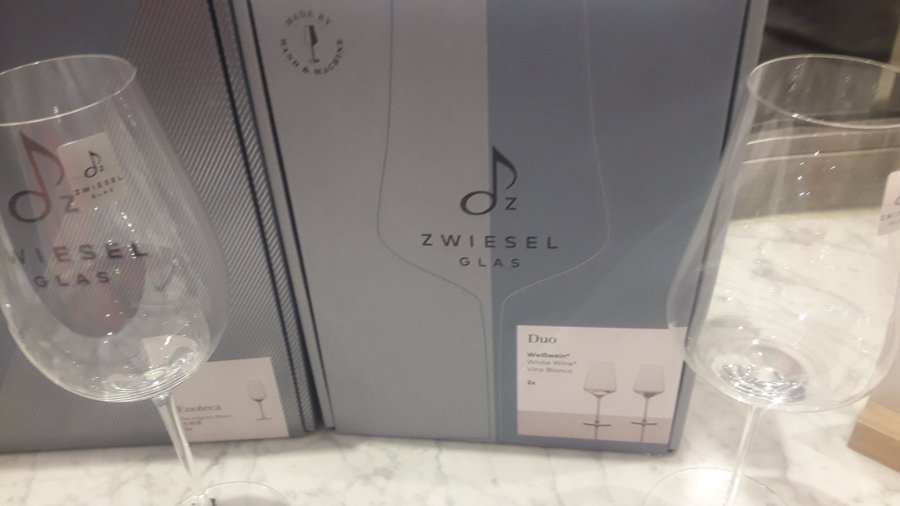 ZWIESEL GLAS Duo Vitvinsglas (x2) - SUPERTUNNA OCH LÄTTA nytt i kartong