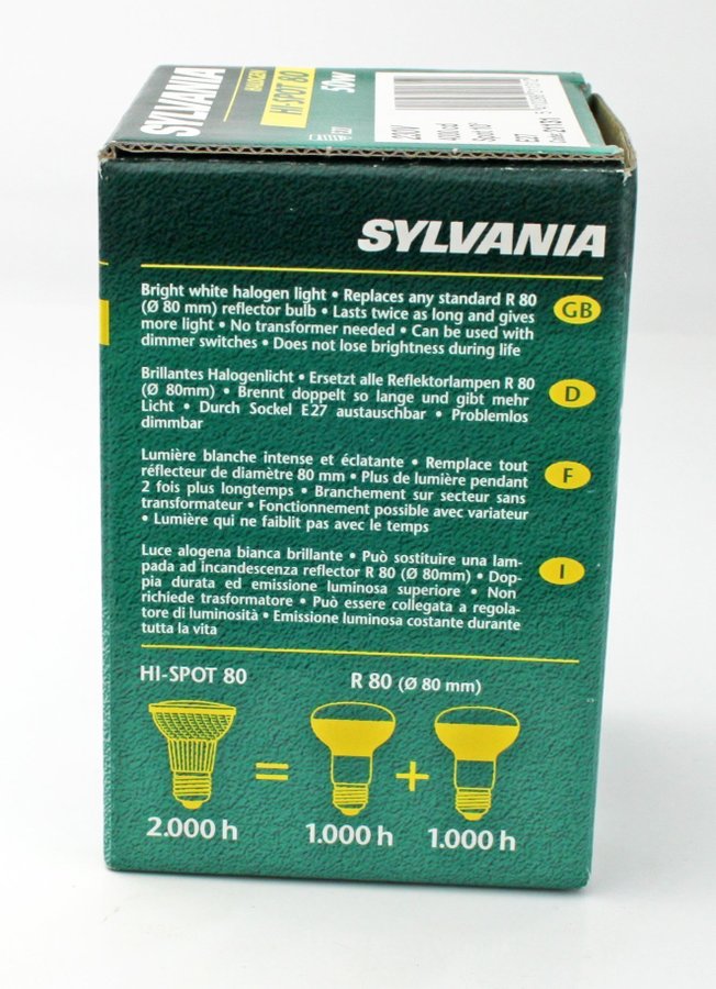 NY! Sylvania Hi-Spot 80 50watt Spot 10° E27 50 w