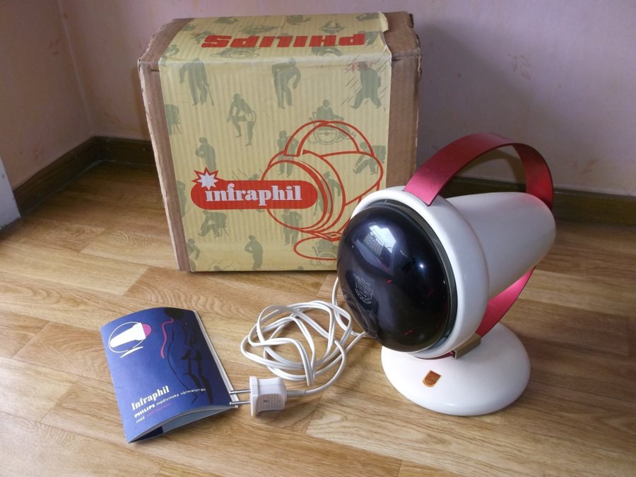 Philips infraphil värmelampa retro vintage 50-tal 50tal space age spaceage värme