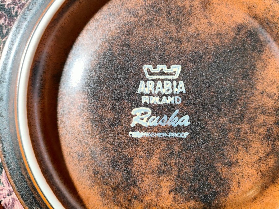 Arabia, "RUSKA", Tekoppar  Fat 5 st.