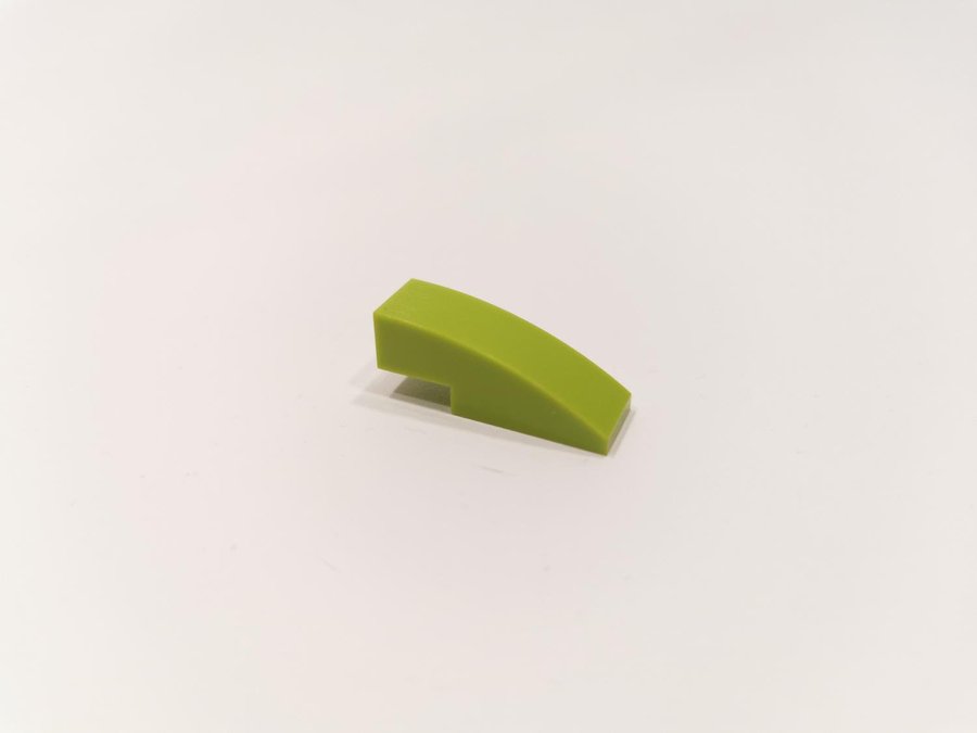 Lego - slope - curved - böjd - 3x1 - part 50950 - mintgrön (lime)