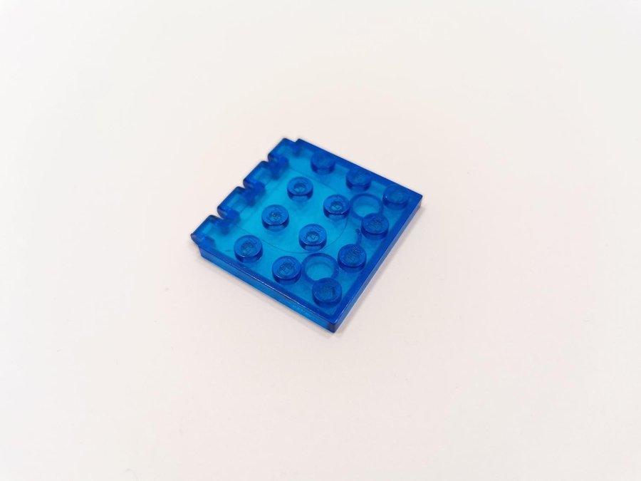 Lego - transparent - hinge - tak - 4x4 - part 4213 - blå (trans dark blue)