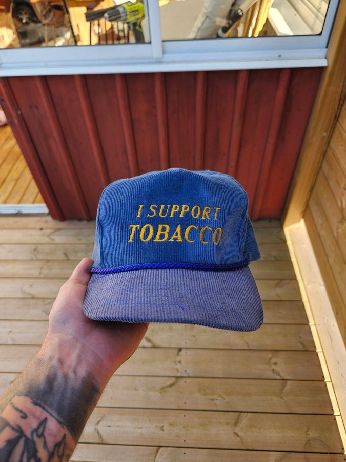 Vintage 80s Tobacco Snapback keps