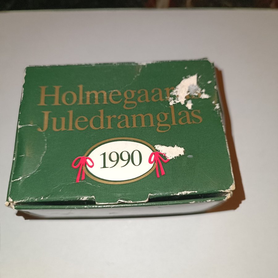 2st Holmegaard Juladramglas 1990. Oanvända, original förpackning.