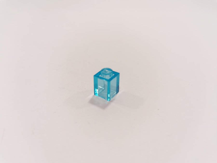 Lego - brick - transparent - 1x1 - part 3005 - ljusblå (trans light blue)