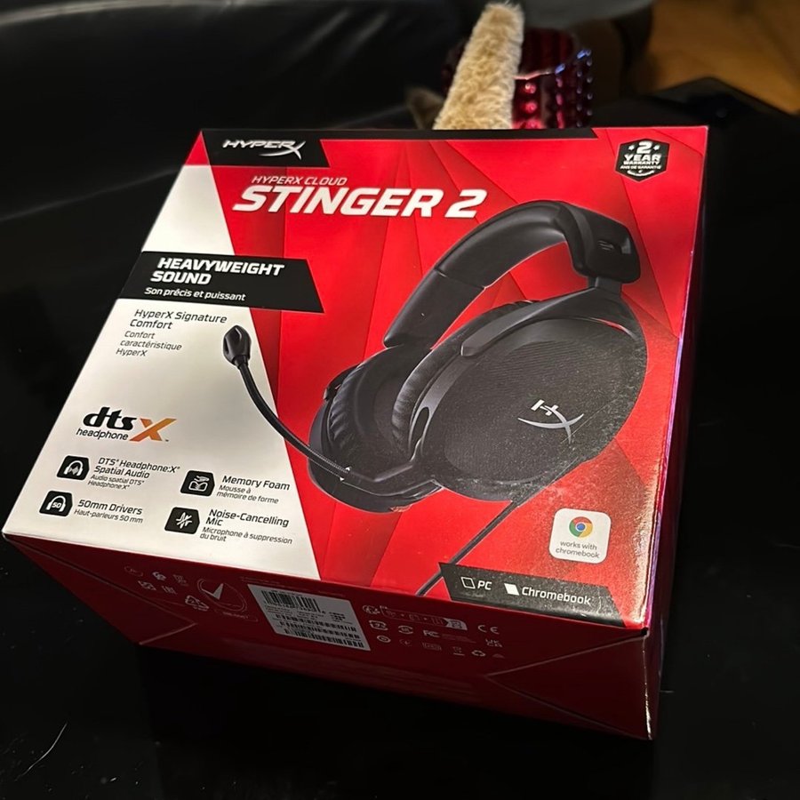 Ny! HyperX Cloud Stinger 2 Gaming headset (svart)