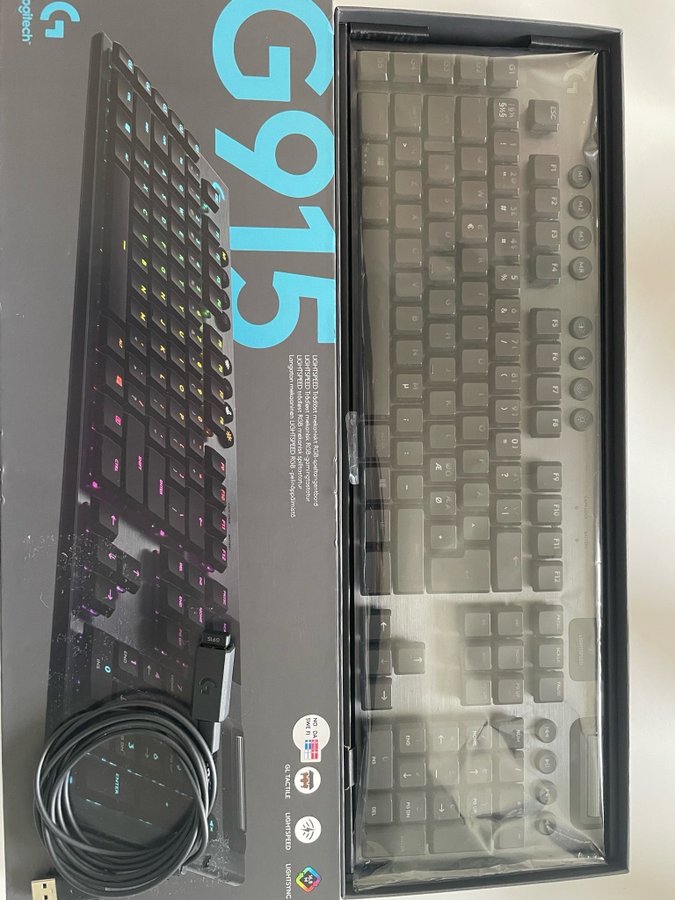 Logitech G915 Trådlöst Mekaniskt RGB-Speltangentbord