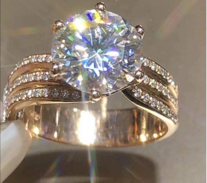 Ring bling glänsande Cubic Zirconia fina stenar ny