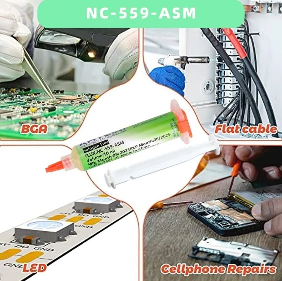 NY! Amtech Lödflödespasta Lödning NC-559-ASM Soldering Flux Paste Flussmedel